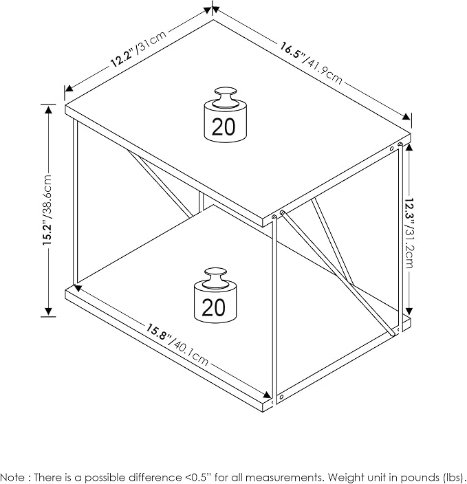 Furinno Industrial Multipurpose Side Table - Image 3