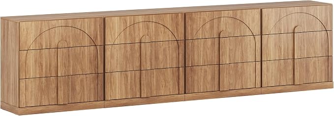 BELLEZE Set of 4 Bookcase with 3 Drawers, Modern Book Shelf with Wide Wooden - Image 6