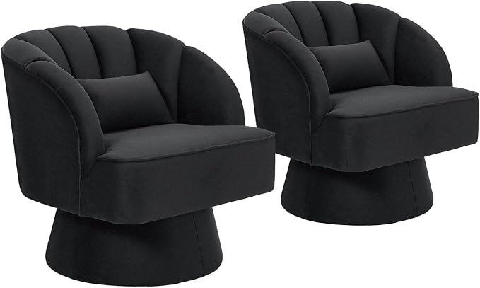 Garvee Ultra-Plush Swivel Accent Chair, 360° Barrel Lounge Chair - Image 7