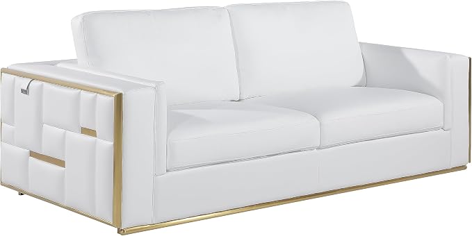 Blackjack Furniture Catania Modern Top Grain Italian Leather Sofa Set - Image 16