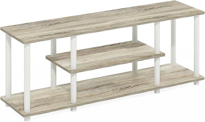 Furinno Turn-N-Tube No Tools 3D 3-Tier Entertainment TV Stand up to 50 inch TV by Furinno-FitsYourSpaceFitsYourBudget