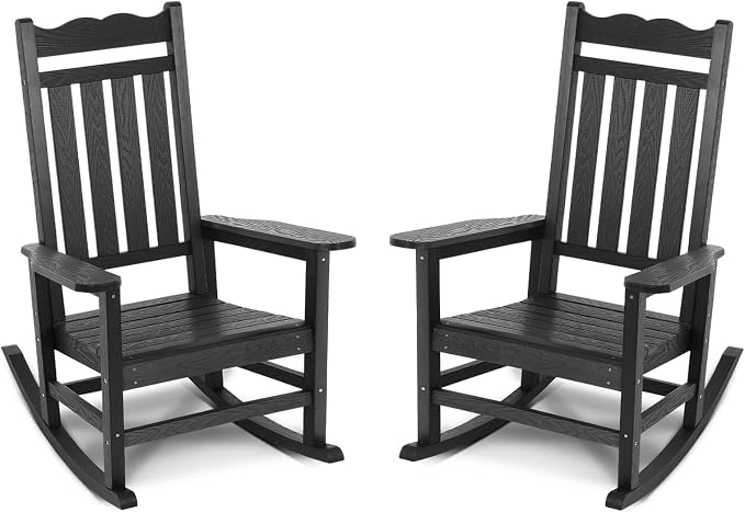 Stoog All-Weather Outdoor Rocking Chairs Set of 2, Oversized Rocking Chairs by Stoog