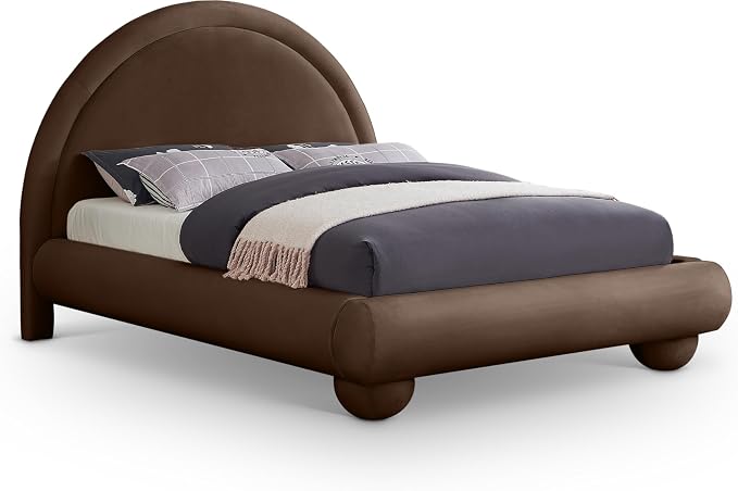 Meridian Furniture MadridBrown-Q Madrid Collection Art Deco Queen Bed by MeridianFurniture