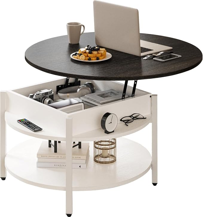FABATO Round Lift Top Coffee Table by FABATO