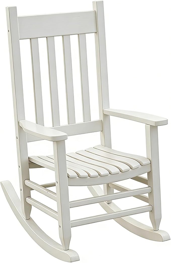 Oversized Outdoor Wooden Rocking Chair by Unknown