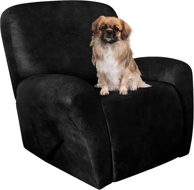 ANARACHON Leather Like Recliner Chair Covers Heavy Duty, 4 Pieces Recliner Cover by ANARACHON