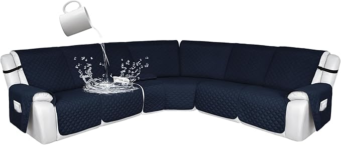 HDCAXKJ 100% Waterproof Reclining Sectional Couch Covers L Shape Recliner Sofa by HDCAXKJ