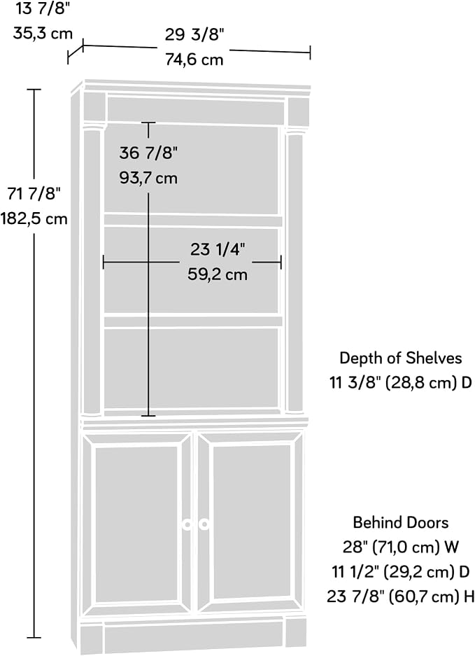 Sauder Palladia Book Shelf, Bookshelf - Image 11