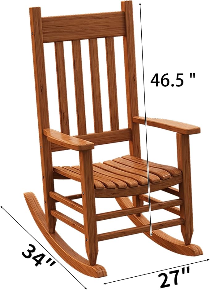 Oversized Outdoor Wooden Rocking Chair - Image 3