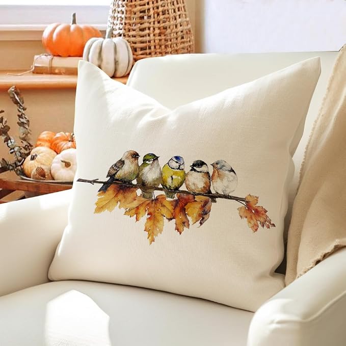 RABUSOFA Fall Outdoor Pillow Covers 18x18 Inch Waterproof Outdoor Thanksgiving - Image 2