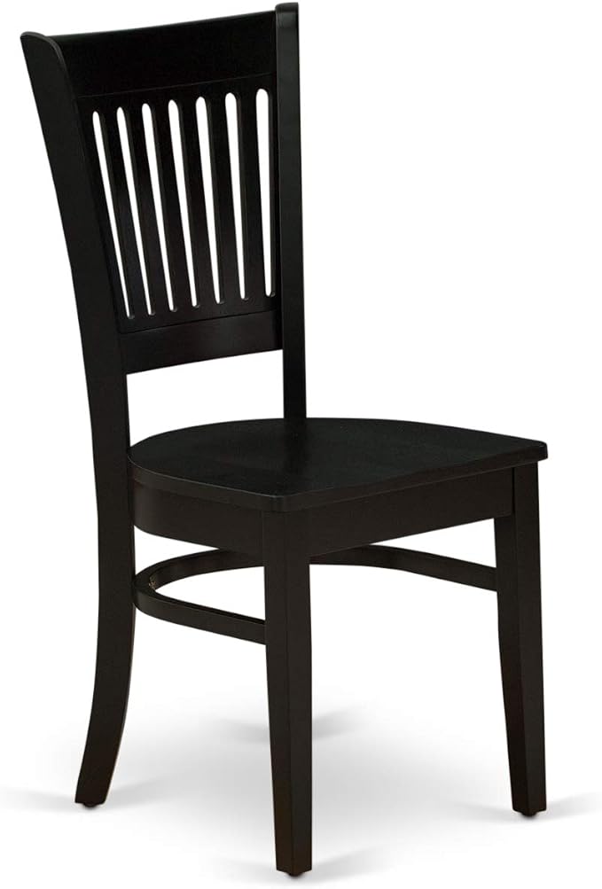 East West Furniture ANVA5-BLK-W 5 Piece Modern Dining Table Set Includes a - Image 7