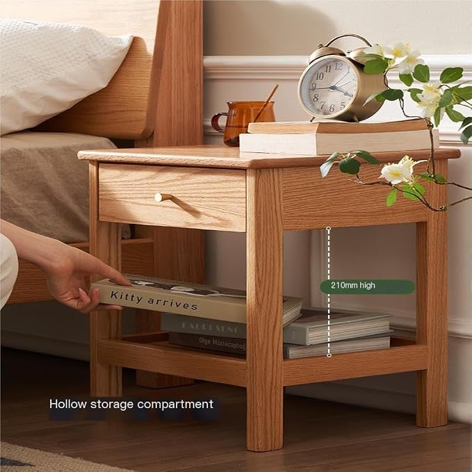 Snack Table Chinese Style Solid Wood Bedside Table Modern Minimalist Bedroom - Image 7