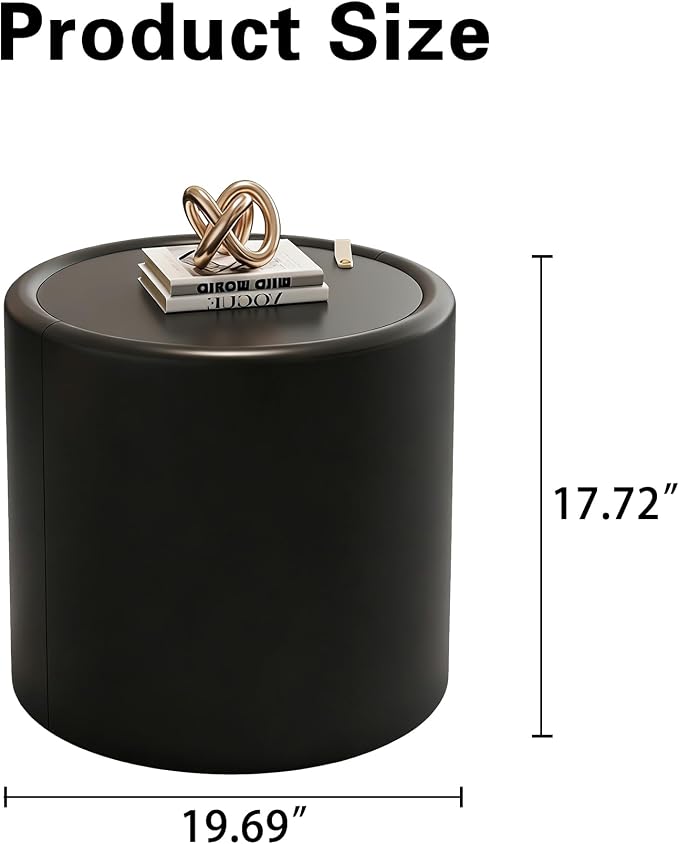 SSLine Set of 2 Black Round Nesting Coffee Tables - Image 2