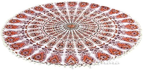 Mandala Floor Pillow Cover Meditation Cushion Seating Throw Hippie Round - Image 4