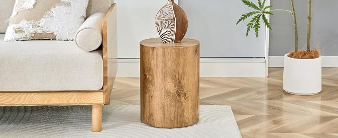 11.8'' Boho Cylinder Side Table - Image 9