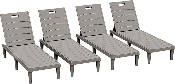 Greesum Outdoor Chaise Lounge Chairs Set of 4 by BuynowfromGreesum