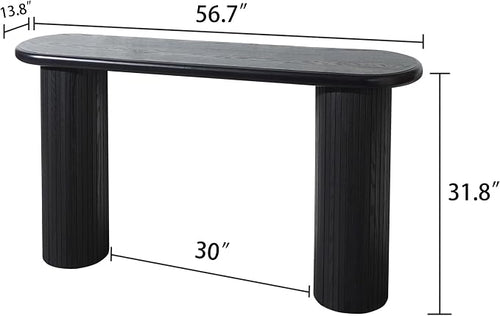 56" Wood Console Table for Entryway, Modern Sofa Table for Living Room - Image 2