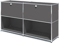 Metal Sideboard with 2 Flap Doors, DIY Modern Home Furnishing, Foyer by SIMPLINK