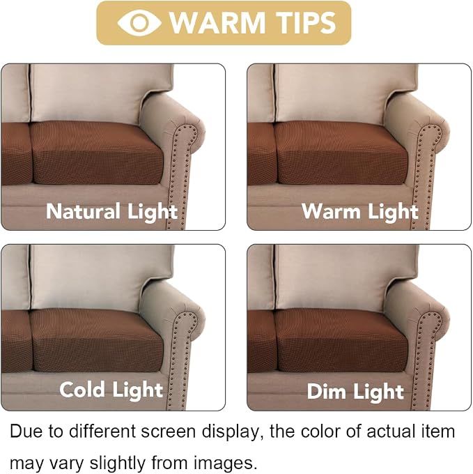 H.VERSAILTEX High Stretch Couch Cushion Covers, Chair Sofa Seat Slipcovers - Image 6