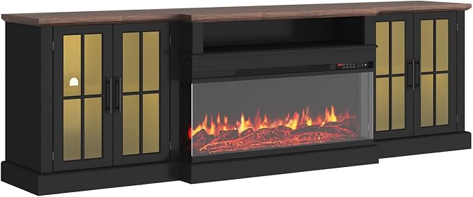 87" Farmhouse TV Stand with 36" Fireplace - Image 7