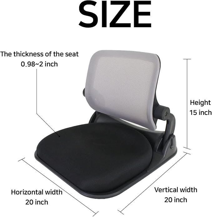 Patented Floor Chair with Back Support - Image 3