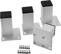 4Pcs 3Inch Metal Furniture Legs, Square Metal Cabinet Support Foot by Qiveno