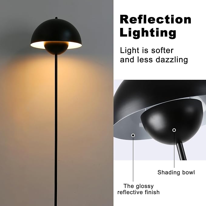 COSYLUX Modern Floor Lamp for Living Room, Industrial Tall Standing Lamp for - Image 4