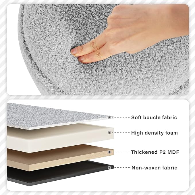 PINPLUS Round Boucle Ottoman - Image 5