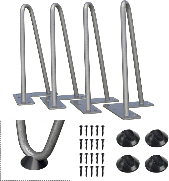 SMARTSTANDARD 8 Inch Heavy Duty Hairpin Furniture Legs, Metal Home DIY Projects by SMARTSTANDARD