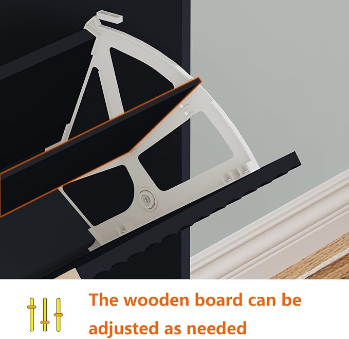 Shoe Cabinet Storage, Modern Freestanding Organizer - Image 4