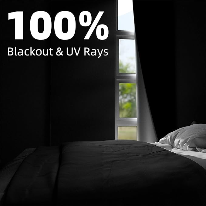 NIGHTON Portable Blackout Curtains 48"×59", Strong Hook and Loop Tape Strips - Image 2
