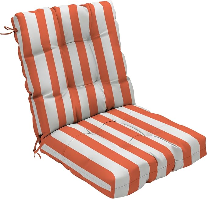 Outdoor Chair Cushion, High Back Soft Seat Pad, Indoor Outside Use, by zanwuhwyd