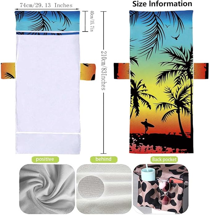 Irisbell Lounge Chair Towel Cover - Image 5