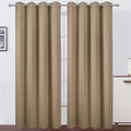 LEMOMO Blackout Curtains 66 x 95 inch/Natural Curtains Set of 2 Panels/Thermal by Lemomo