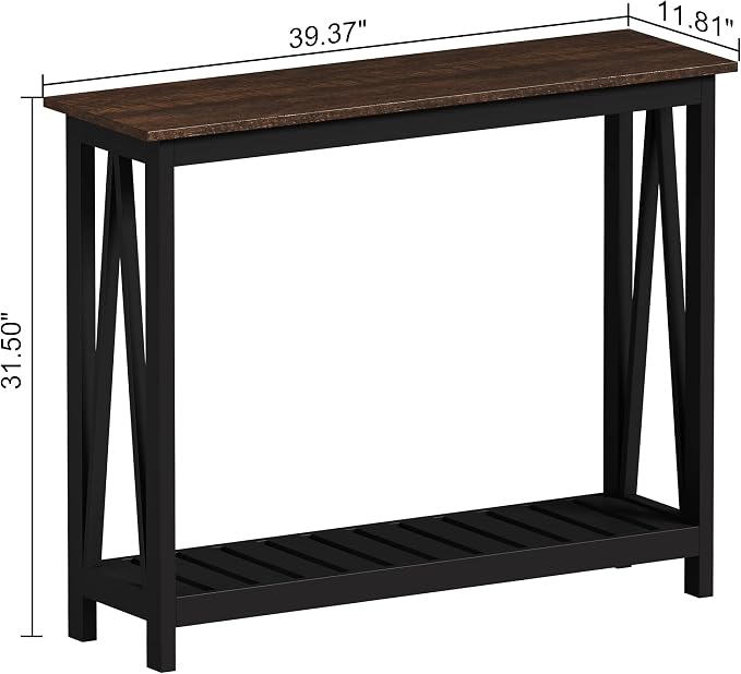 ChooChoo Console Table for Entryway Sofa Tables Living Room Farmhouse, Hallway - Image 2