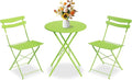 GarveeLife 3 Piece Patio Bistro Set, Folding Patio Bistro Table and Chairs Set by GarveeLife
