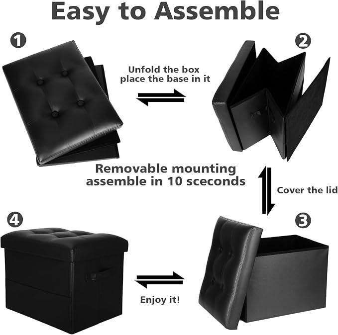 Storage Ottoman Foot Rest Stool - Image 8