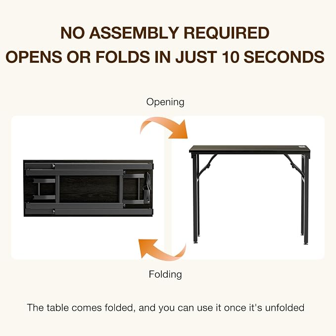 TEMI Small Computer Desk Folding Table - Image 4