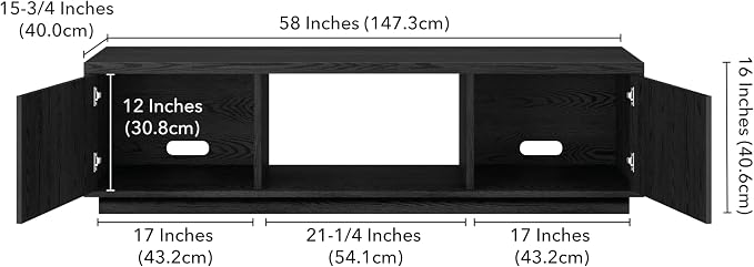 Henn&Hart Fluted TV Stand for TVs up to 65" - Image 3