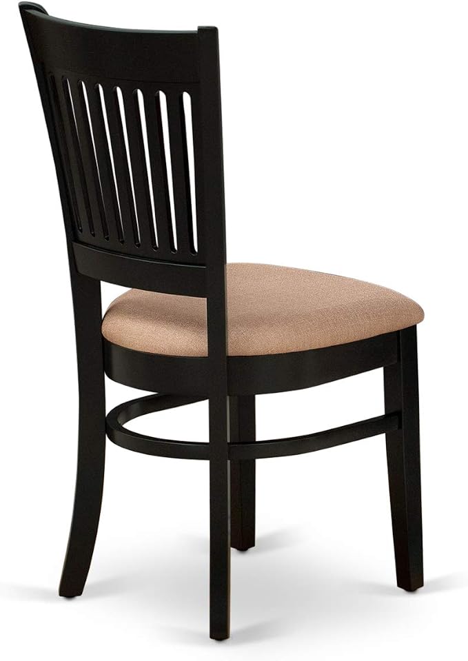 East West Furniture ANVA3-BLK-C 3 Piece Modern Dining Table Set Contains a - Image 9