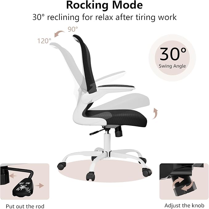 Ergonomic Office Chair, Comfort Swivel Home Office Task Chair, Breathable Mesh - Image 7
