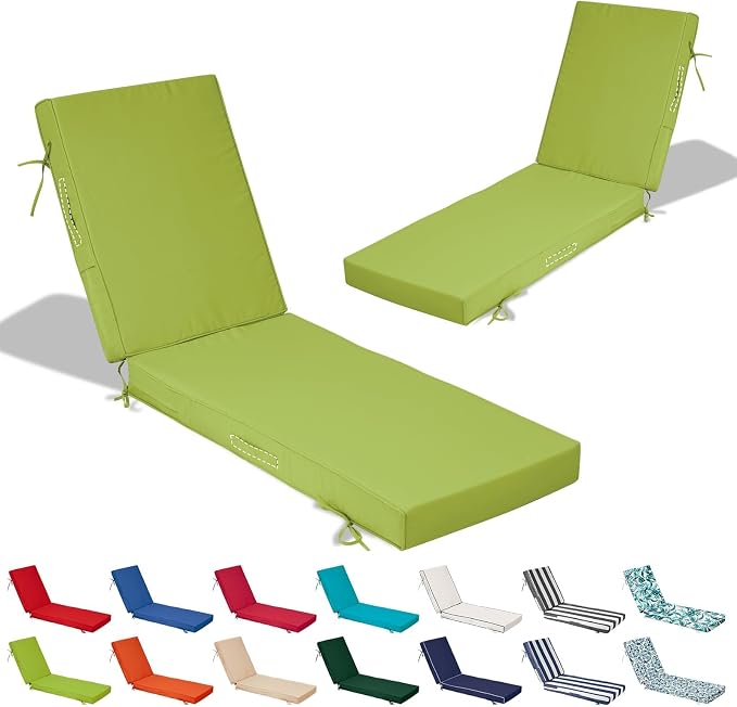 80x26x4in Lounge Cushions for Outdoor Furniture, Outdoor Lounge Chair Cushions by Odsiikly