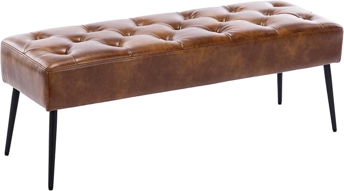 DUHOME Button-Tufted Ottoman Bench, Upholstered Bedroom Benches Leather by DuhomeElegantLifestyle