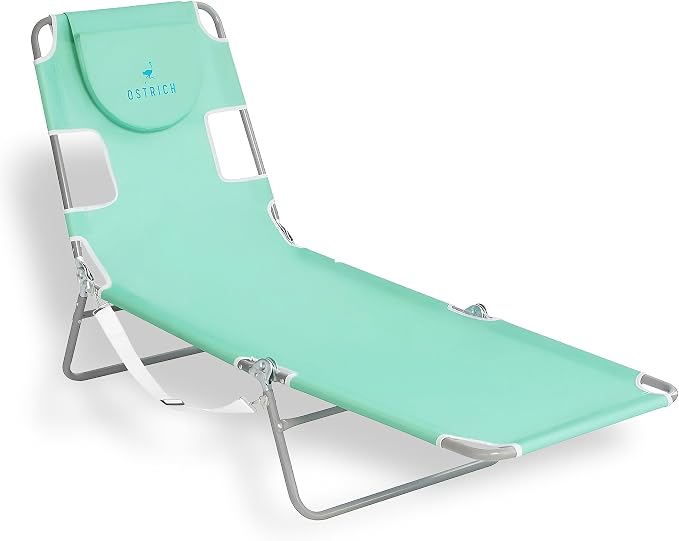 Ostrich the Original Chaise 72 x 22 Inch Lounge Portable Reclining Lounger by OstrichProducts