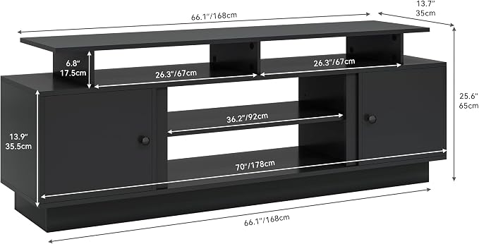 YITAHOME Modern TV Stand for 80 inch TVs, Entertainment Center - Image 2