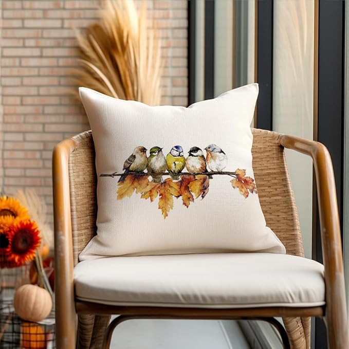 RABUSOFA Fall Outdoor Pillow Covers 18x18 Inch Waterproof Outdoor Thanksgiving - Image 5