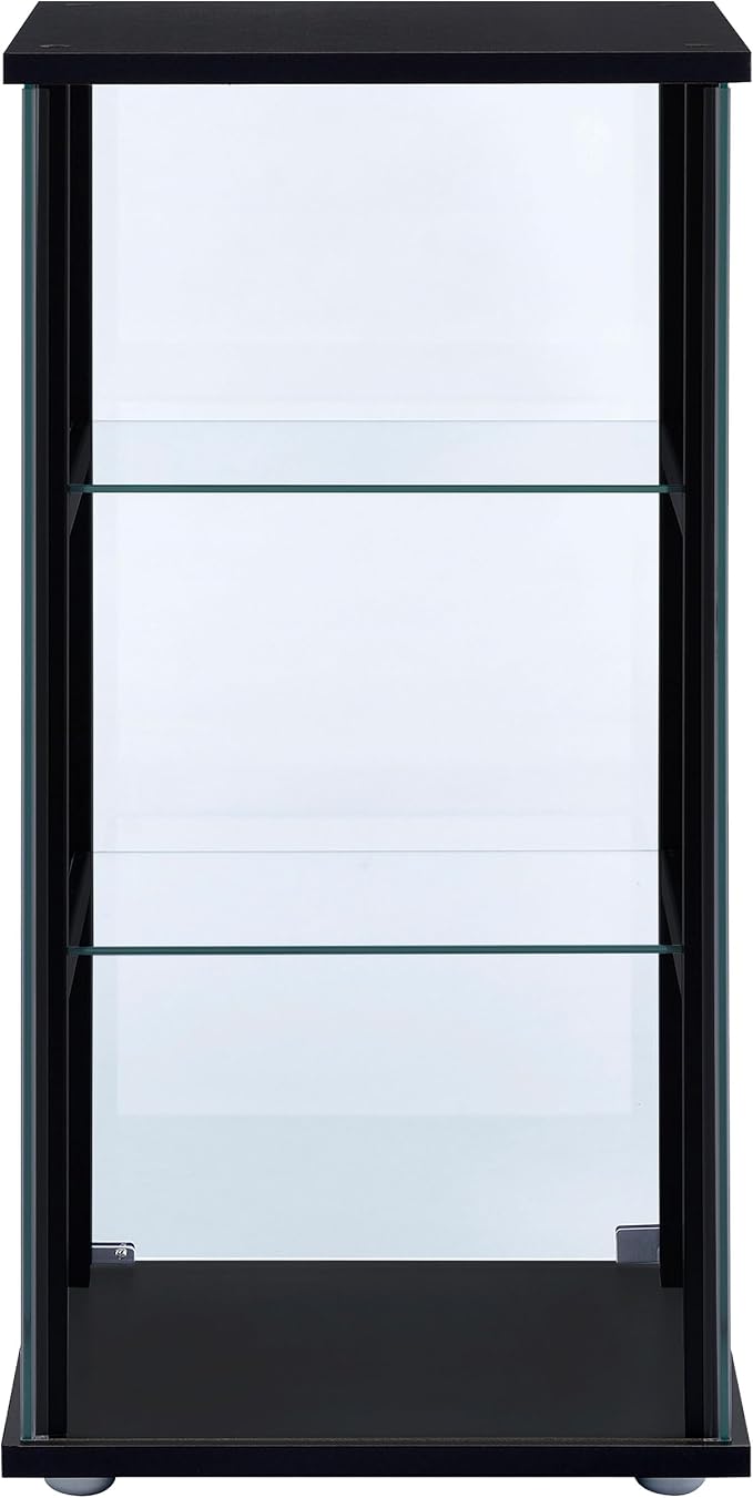 Coaster Home Furnishings Cyclamen 34-inch 3-Tier Clear Tempered Glass Curio - Image 7