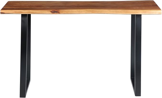 TUP THE URBAN PORT 195122 Industrial Wooden Live Edge Desk - Image 4