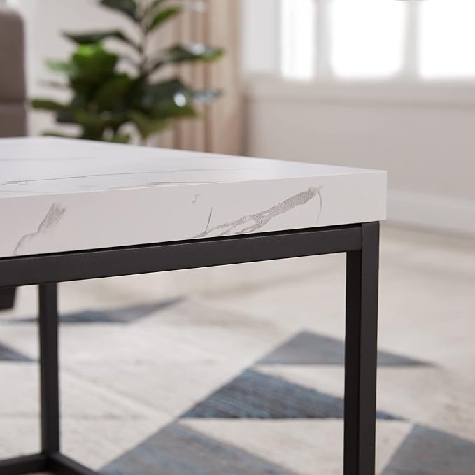 CENSI 18-Inch Marble Accent End Table/Side Table - Image 9