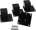 4Pcs 2Inch Metal Furniture Legs, Square Metal Cabinet Support Foot by Qiveno